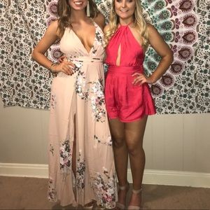 SHOWPO FLORAL TIE BACK JUMPSUIT